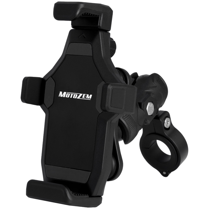 Antivibračný držiak na motorku so zámkom MotoZem Grip PRO čierny