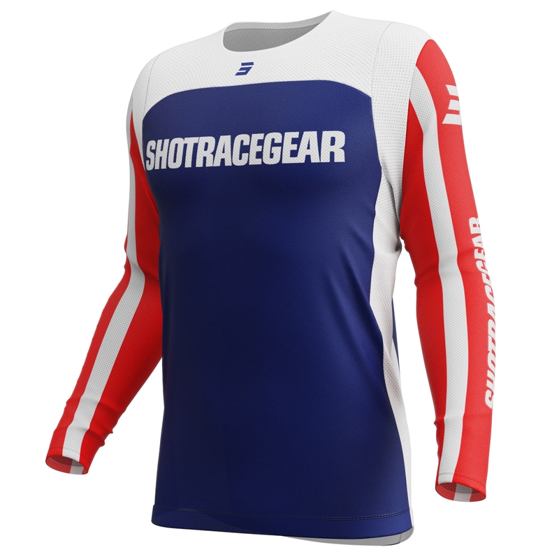 Motokrosový dres Shot Contact Mythic modro-červený