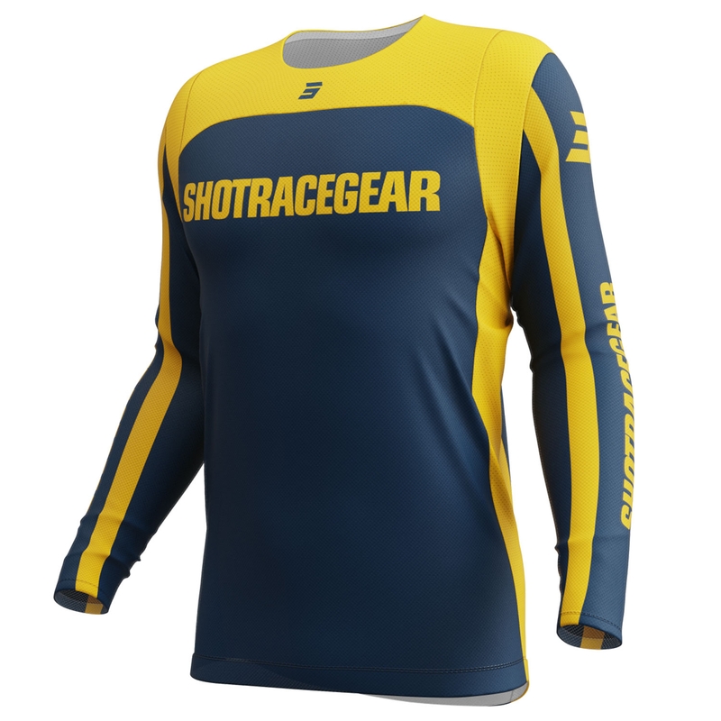 Motokrosový dres Shot Contact Mythic modro-žltý