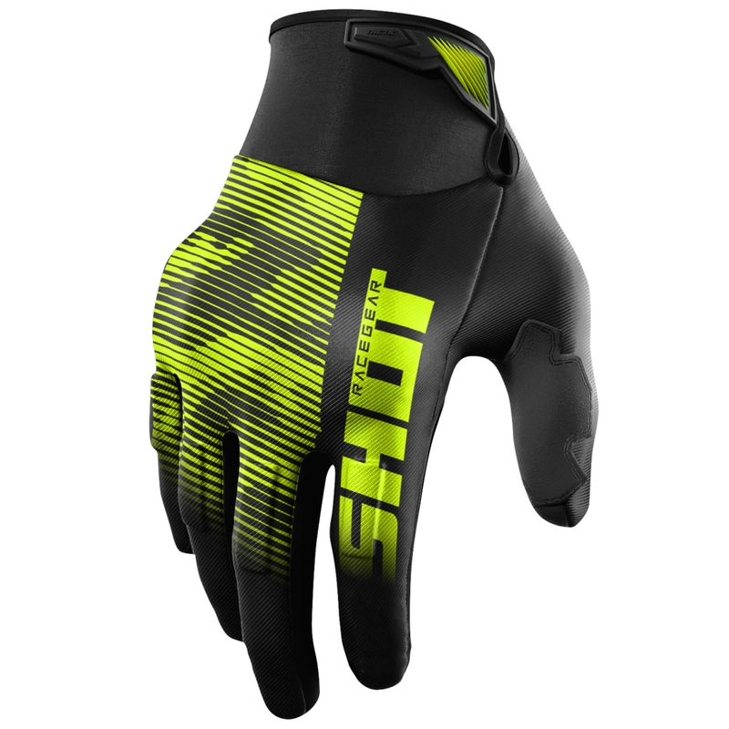Motokrosové rukavice Shot Drift Tactic fluo žlté