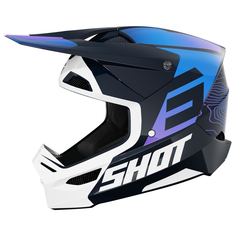 Detská motokrosová helma Shot Furious Apex modrá