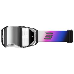 Motokrosové okuliare Shot Lite Astral modro-ružové so strieborným iridiovým plexi