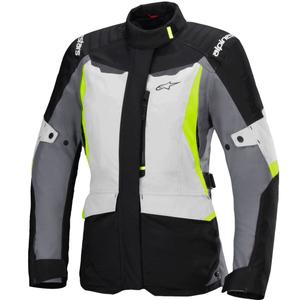 Dámska bunda na motorku Alpinestars Stella ST-1 Waterproof šedo-čierno-fluo žltá