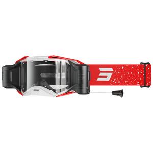 Motokrosové okuliare Shot Lite Roll-Off Mist červené s čírym plexi