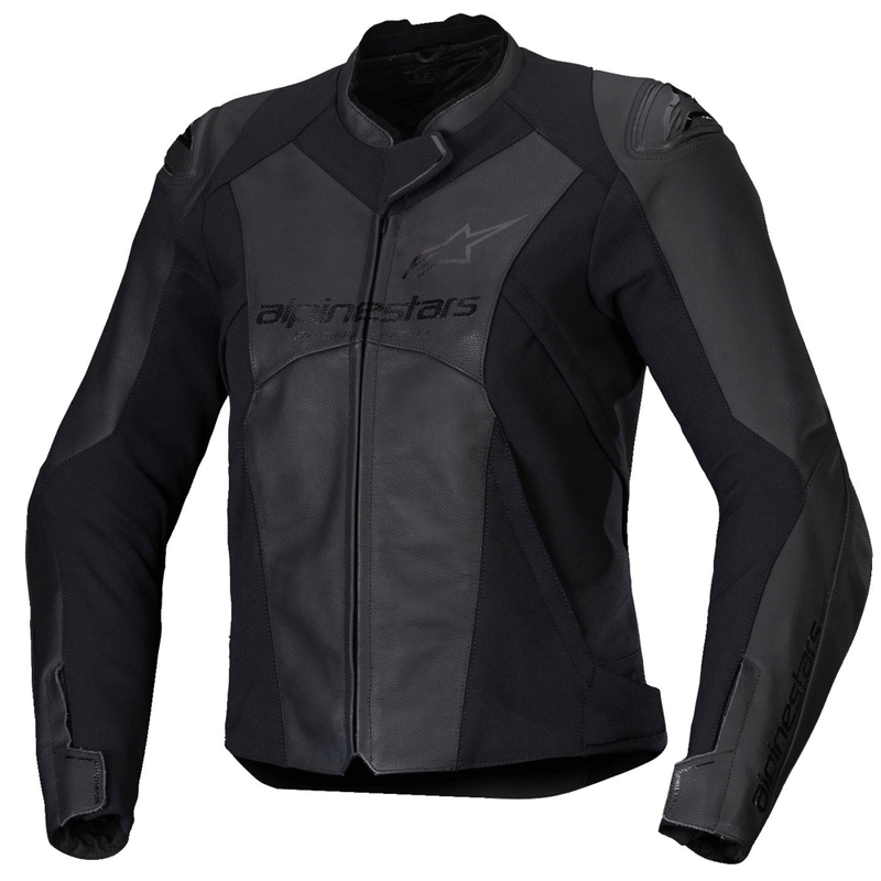 Dámska kožená bunda na motorku Alpinestars Stella Faster 3 čierno-čierna