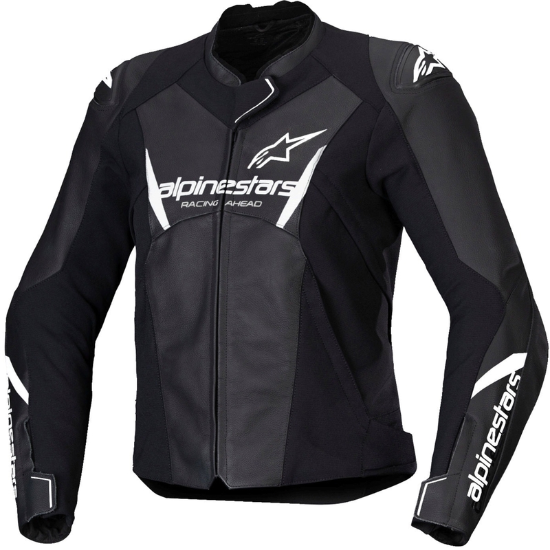 Dámska kožená bunda na motorku Alpinestars Stella Faster 3 čierno-biela