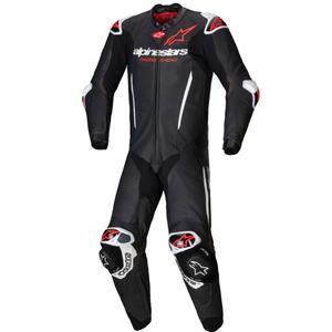 Jednodielna kožená kombinéza na motorku Alpinestars GP-R7 Tech-Air ready/kompatibilná čierno-bielo-fluo červená