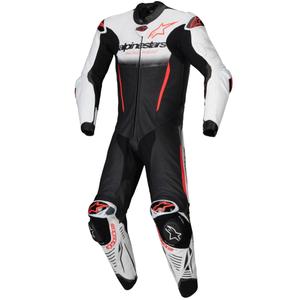 Jednodielna kožená kombinéza Alpinestars GP-R7 Tech-Air ready/kompatibilná bielo-čierno-fluo červená