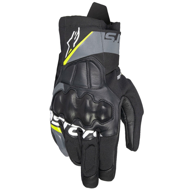Rukavice na motorku Alpinestars Corozal 3 Drystar čierno-šedo-fluo žlté