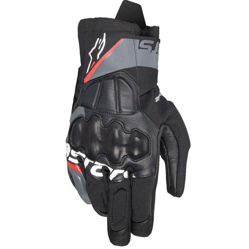 Rukavice na motorku Alpinestars Corozal 3 Drystar čierno-šedo-fluo červené