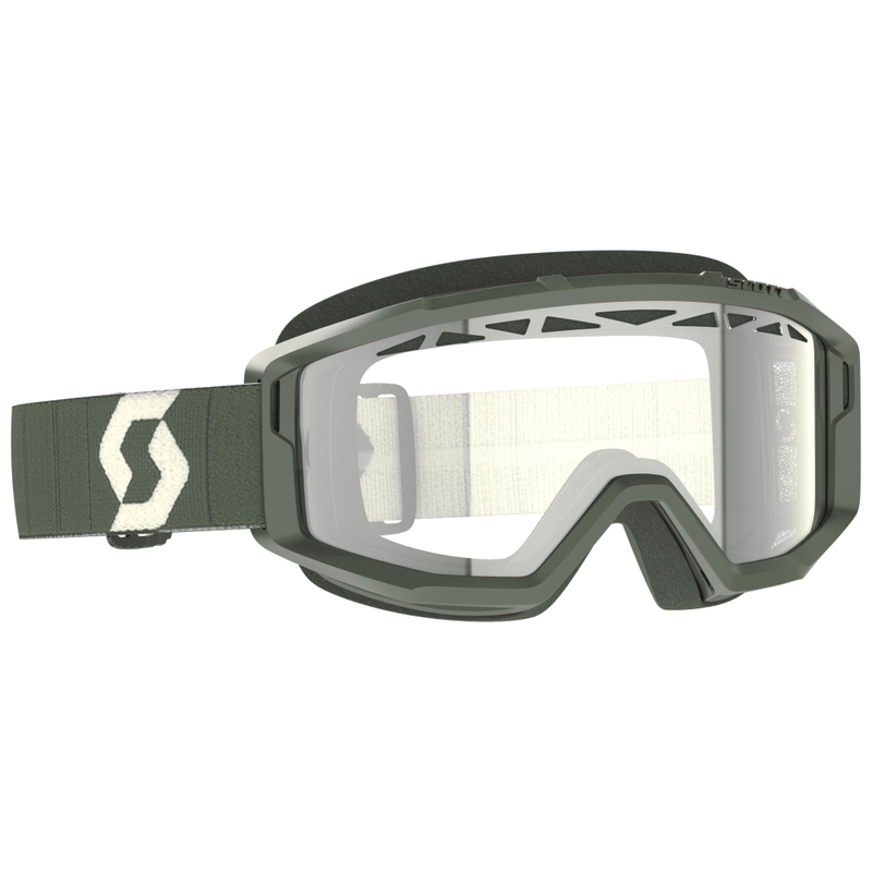 Motokrosové okuliare SCOTT Primal Enduro khaki s čírym plexi
