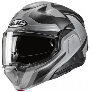 Preklápacia prilba na motorku HJC F100 Bios MC5SF čierno-sivá