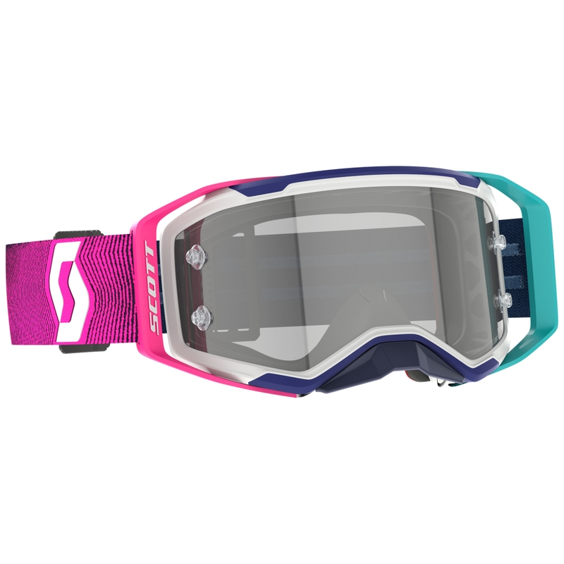 Motokrosové okuliare SCOTT Prospect 2.0 LS modro-ružové s light sensitive plexi