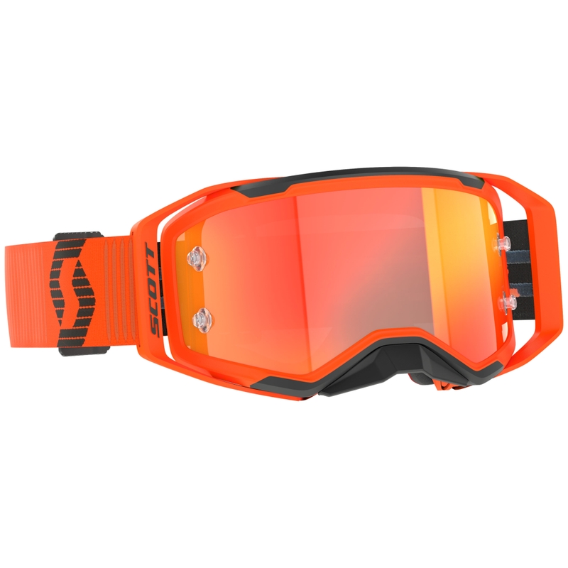 Motokrosové okuliare SCOTT Prospect 2.0 oranžovo-čierne s oranžovým zrkadlovým plexi