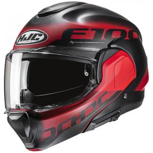 Preklápacia helma na motorku HJC F100 Hetal MC1SF čierno-červená