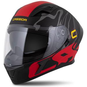 Integrálna prilba Cassida Orbit Multivers matná čierno-červeno-šedo-žltá