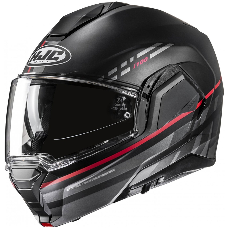 Preklápacia helma na motorku HJC i100 Sysma MC1SF sivo-čierna