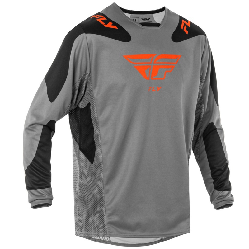 Motokrosový dres FLY Racing Kinetic Sym šedo-oranžovo-čierny