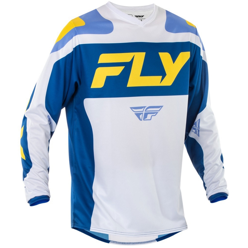 Motokrosový dres FLY Racing F-16 bielo-modro-žltý