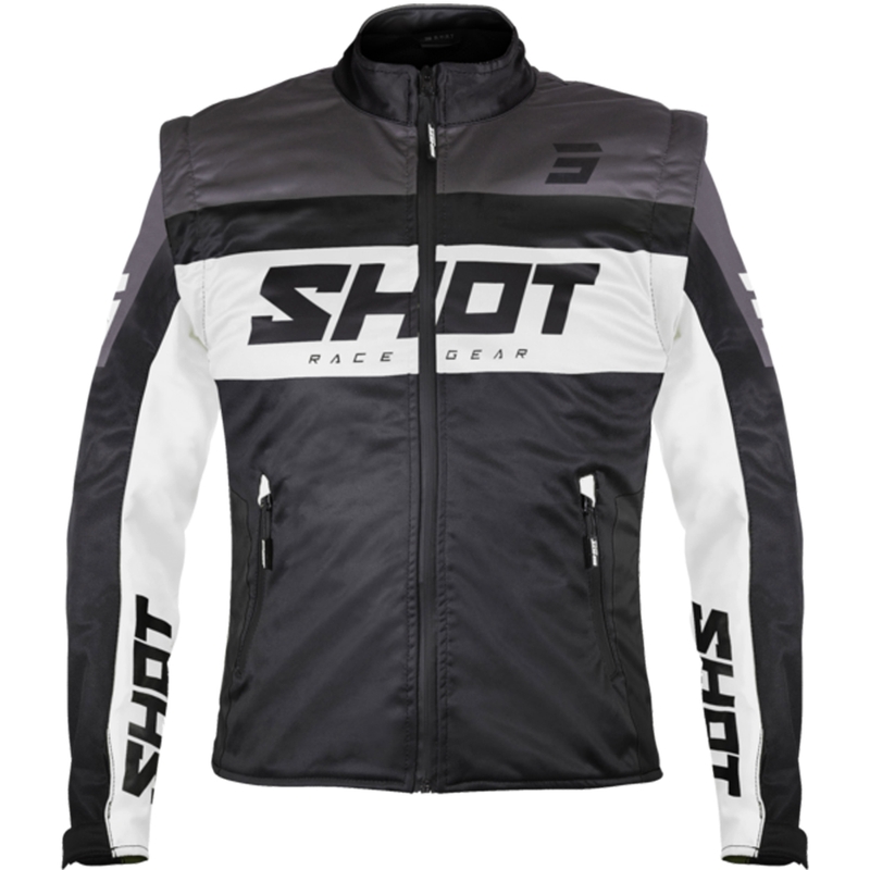 Softshellová bunda Shot Softshell Lite čierno-biela