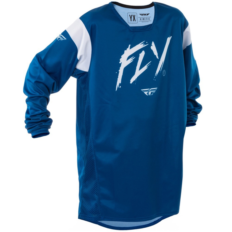 Detský motokrosový dres FLY Racing Kinetic Stoke modro-biely