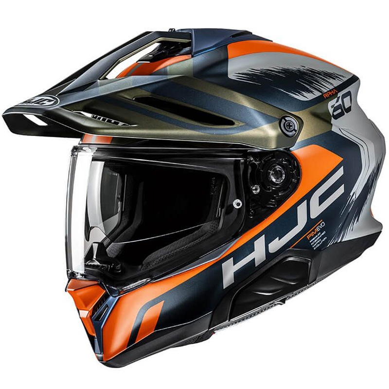 Enduro prilba na motorku HJC RPHA 60 Quid MC47SF modro-sivo-oranžová