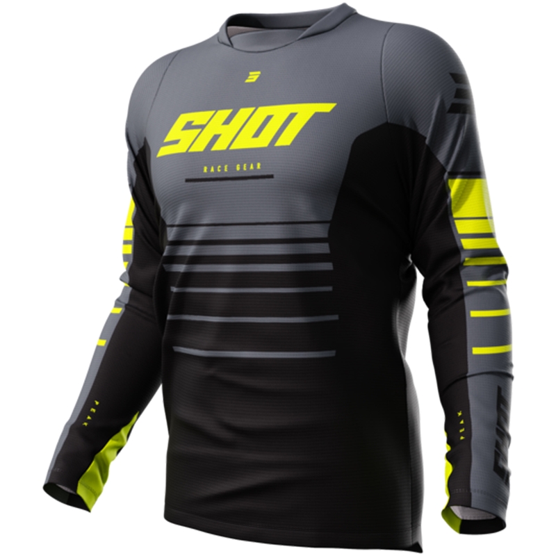 Motokrosový dres Shot Devo Peak fluo žltý výpredaj