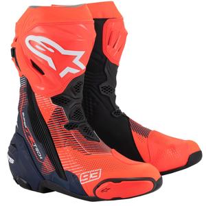 Topánky na motorku Alpinestars Supertech R Vented limitovaná edícia MM93 Marc Marquez fluo červeno-modro-čierne