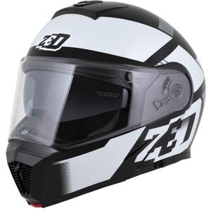 Výklopná helma na motorku ZED F19 čierno-bielo-šedá