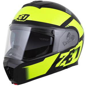 Výklopná helma na motorku ZED F19 čierno-fluo žltá