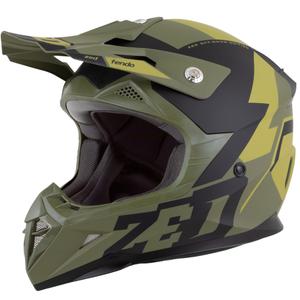 Detská motokrosová helma ZED X1.9 Tendo tmavo zeleno-svetlo zelená