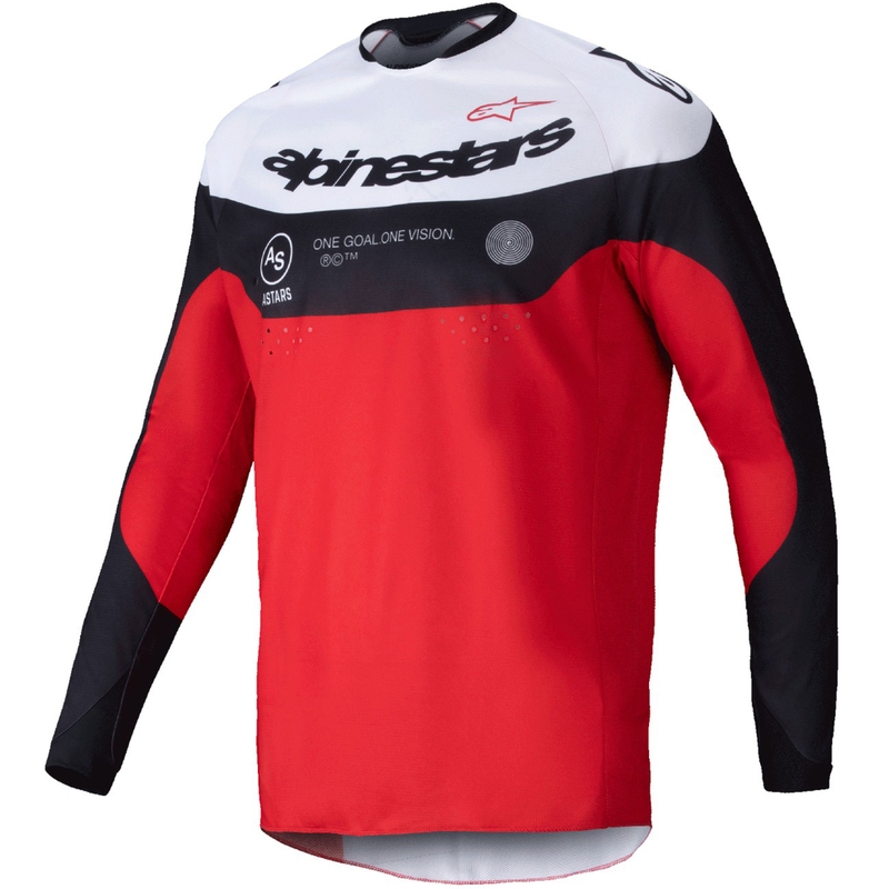 Motokrosový dres Alpinestars PRO-Dura čierno-červeno-biely