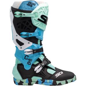 Topánky na motorku SiDi Crossair X čierno-tyrkysové