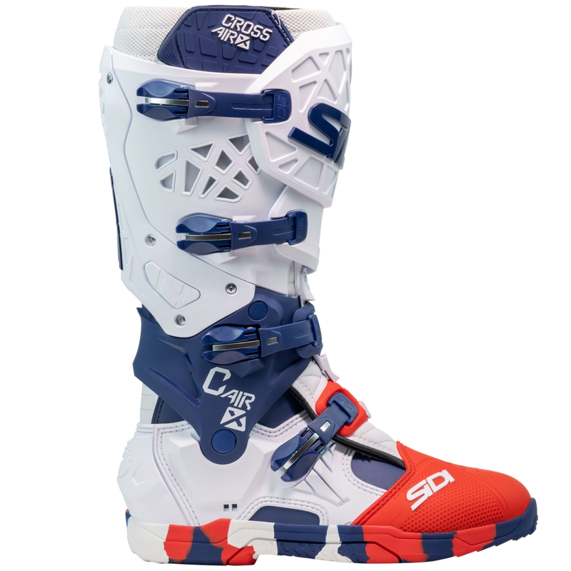 Topánky na motorku SiDi Crossair X bielo-modro-červené