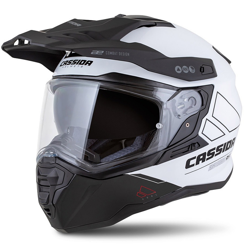 Enduro prilba Cassida Road Runner Dual bielo-čierna