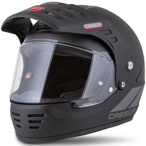 Enduro helma Cassida FormX FlatOut matná čierno-tmavo sivá