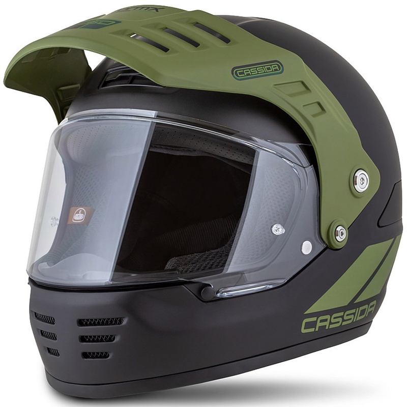 Enduro helma Cassida FormX FlatOut matná čierno-zelená