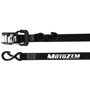 Motocyklové popruhy MotoZem s račňou čierne
