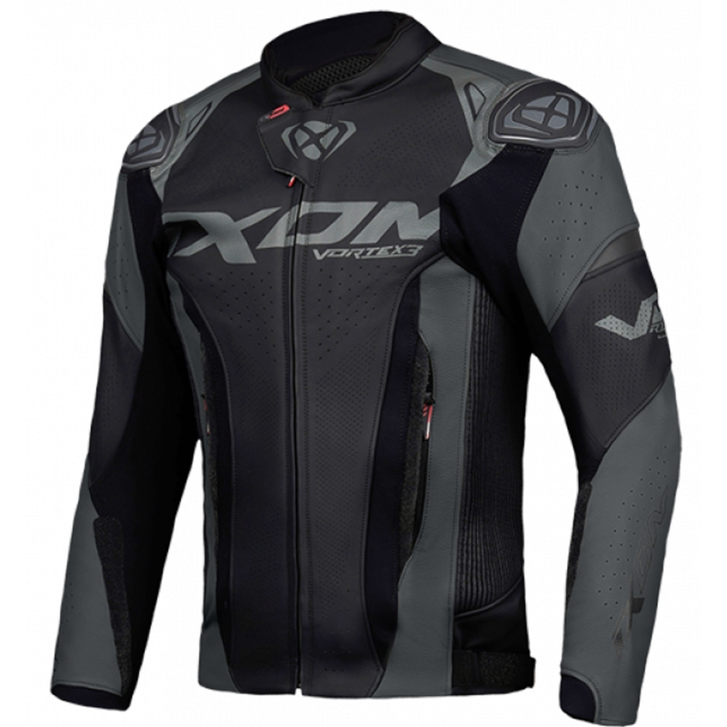 Kožená bunda na motorku IXON Vortex 3 čierna