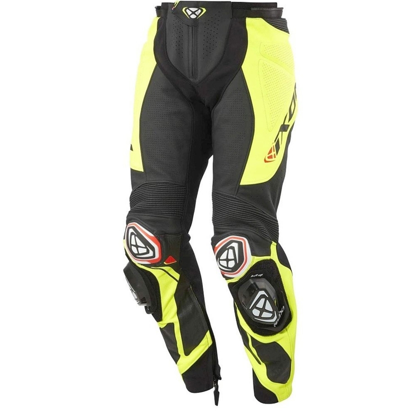 Kožené nohavice na motorku IXON Vortex 3 čierno-fluo žlté