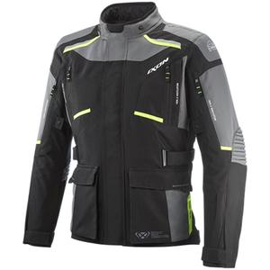Bunda na motorku IXON Midgard čierno-šedo-fluo žltá
