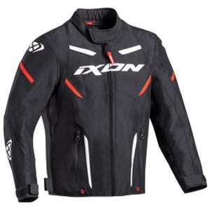 Detská bunda na motorku IXON Striker čierno-biela