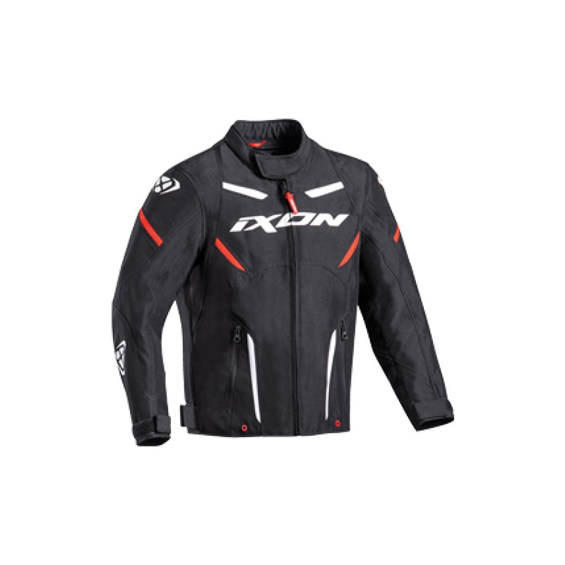 Detská bunda na motorku IXON Striker čierno-biela