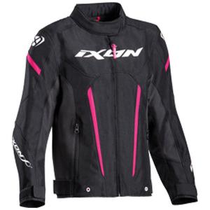 Detská bunda na motorku IXON Striker čierno-ružová
