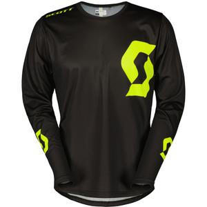 Motokrosový dres SCOTT Compete čierno-fluo žltý výpredaj