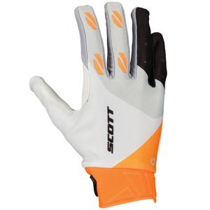 Motokrosové rukavice SCOTT EVO RACE bielo-oranžové
