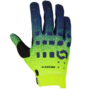 Motokrosové rukavice SCOTT Podium PRO fialovo-modro-fluo žlté
