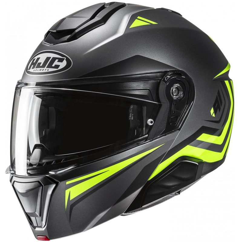 Výklopná prilba na motorku HJC i91 Tricus MC3HSF čierno-fluo žltá