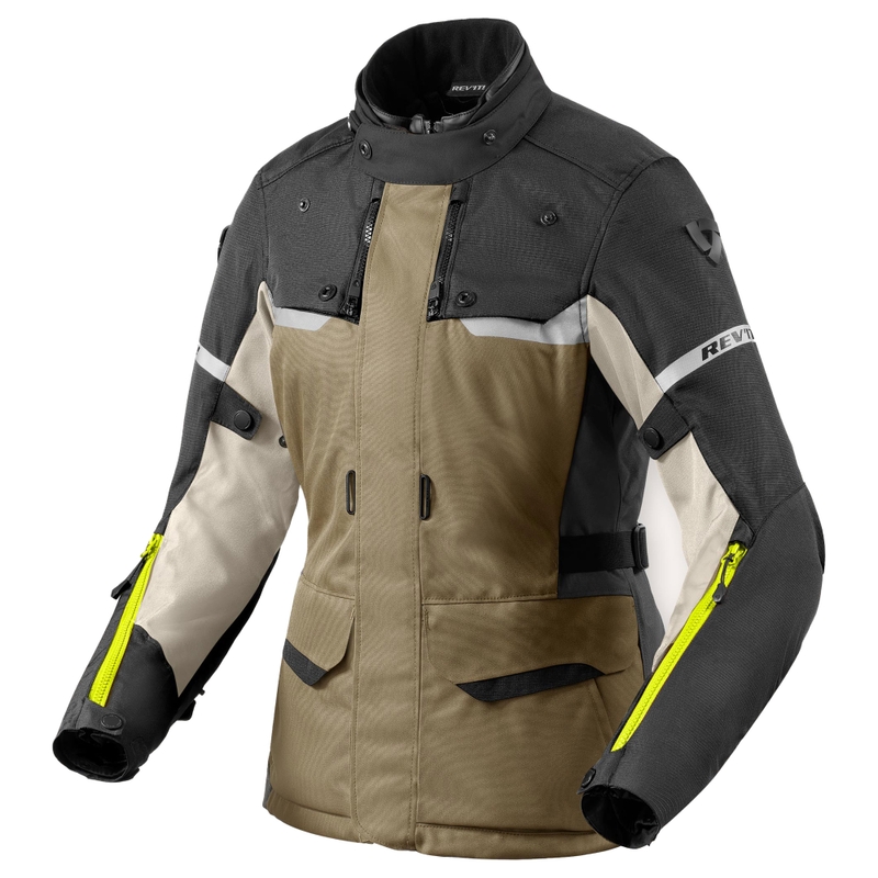 Dámska bunda na motorku Revit Outback 4 H2O zeleno-antracitová