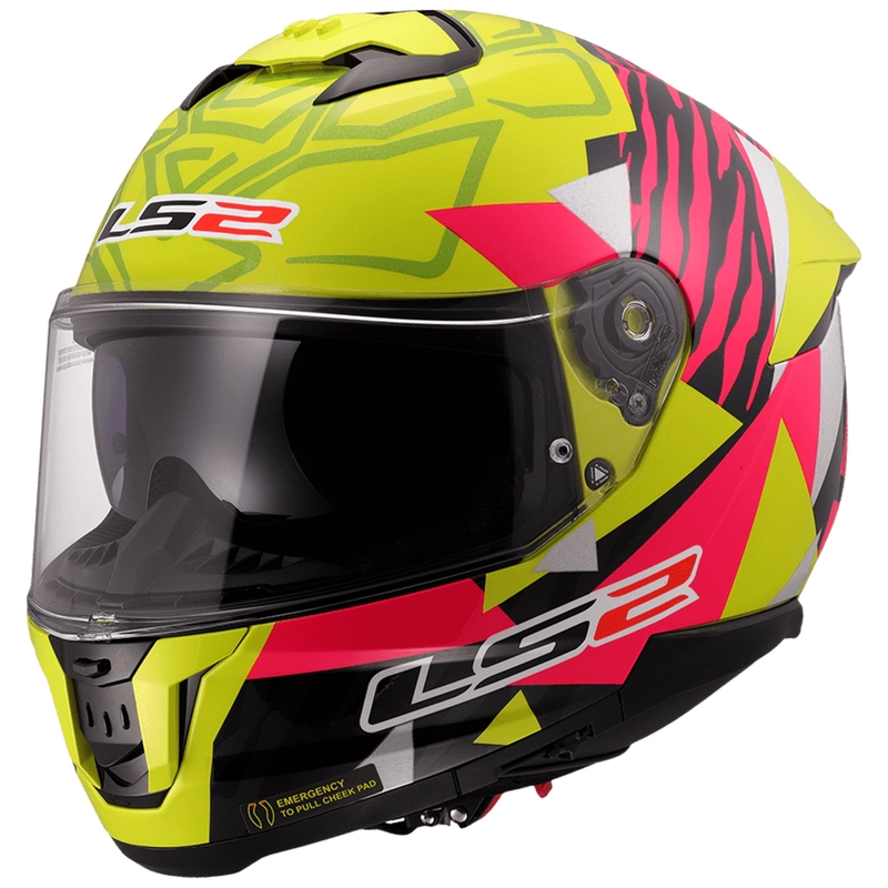 Integrálna prilba na motorku LS2 FF808 Stream II Tiger fluo žlto-ružová